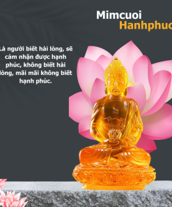 Tượng Phật Như Lai vàng trang trí ô tô, bàn làm việc, nội thất gia đình MCHP004