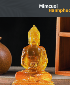 Tượng Phật Như Lai vàng trang trí ô tô, bàn làm việc, nội thất gia đình MCHP004