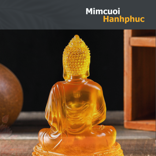 Tượng Phật Như Lai vàng trang trí ô tô, bàn làm việc, nội thất gia đình MCHP004