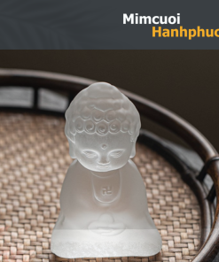 Tượng Phật Như Lai trong suất thủy tinh trang trí nhà cửa, phòng khách, phòng trà MCHP007