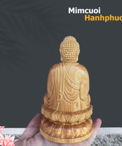 Tượng Phật Thích Ca Mâu Ni ngồi đài sen gỗ thủ công, trang trí xe ô tô, trang trí phòng khách, không gian gia đình MCHH009 2 Tượng Phật Thích Ca Mâu Ni ngồi đài sen gỗ thủ công, trang trí xe ô tô, trang trí phòng khách