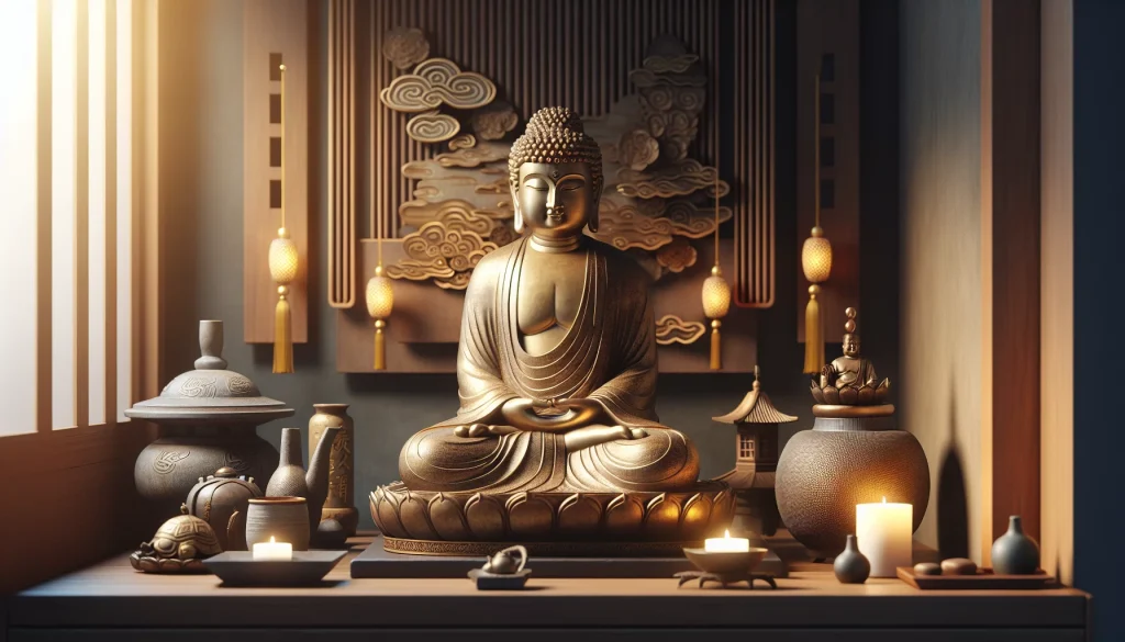 Cách lựa chọn và bày trí tượng Phật A Di Đà tại gia để mang lại phong thủy tốt và sự an lạc 2 Cách lựa chọn và bày trí tượng Phật A Di Đà tại gia để mang lại phong thủy tốt và sự an lạc